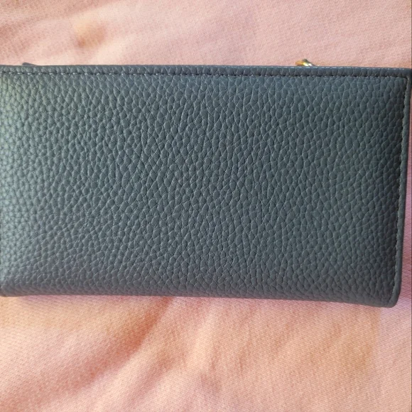 Womens nanette lepore slim card wallet navy gold - Picture 4 of 4